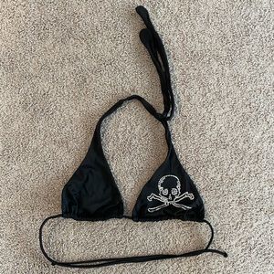 Victoria’s Secret Black Skull Bikini Top